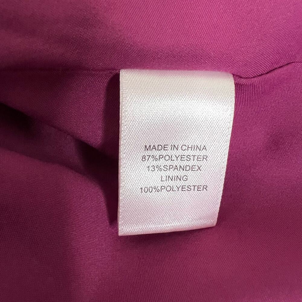 Cece Womens Mini A Line Dress Purple Stretch V Neck Lined Sleeveless Tie Back 12 - Picture 9 of 10